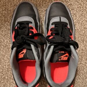 Nike Kids Black and Bright Red Sneakers